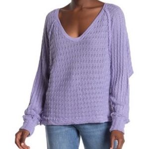 Free People Periwinkle Lightweight Sweater     A